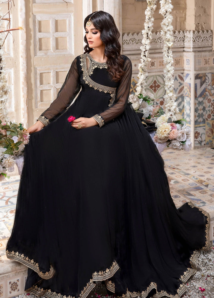 Aura by Haniumaimaz RTW Embroidered Chiffon 2 Piece Suit HUM26RCA KOEL - Festive Collection