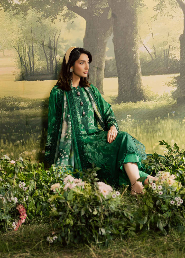 Bloom by Nureh Unstitched Embroidered Doria Lawn 3 Piece Suit NU26ULB BL-17 - Summer Collection