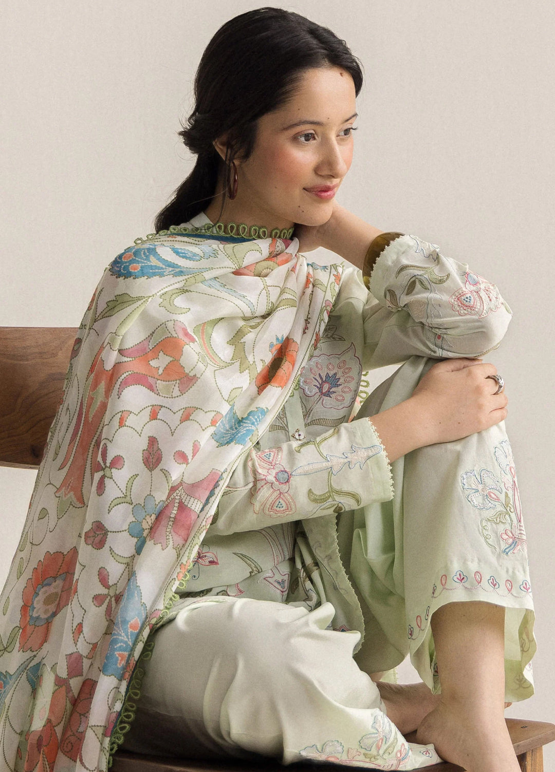 Coco by Zara Shahjahan Unstitched Embroidered Lawn 3 Piece Suit CZS26UCLP SIA-4B - Eid Collection