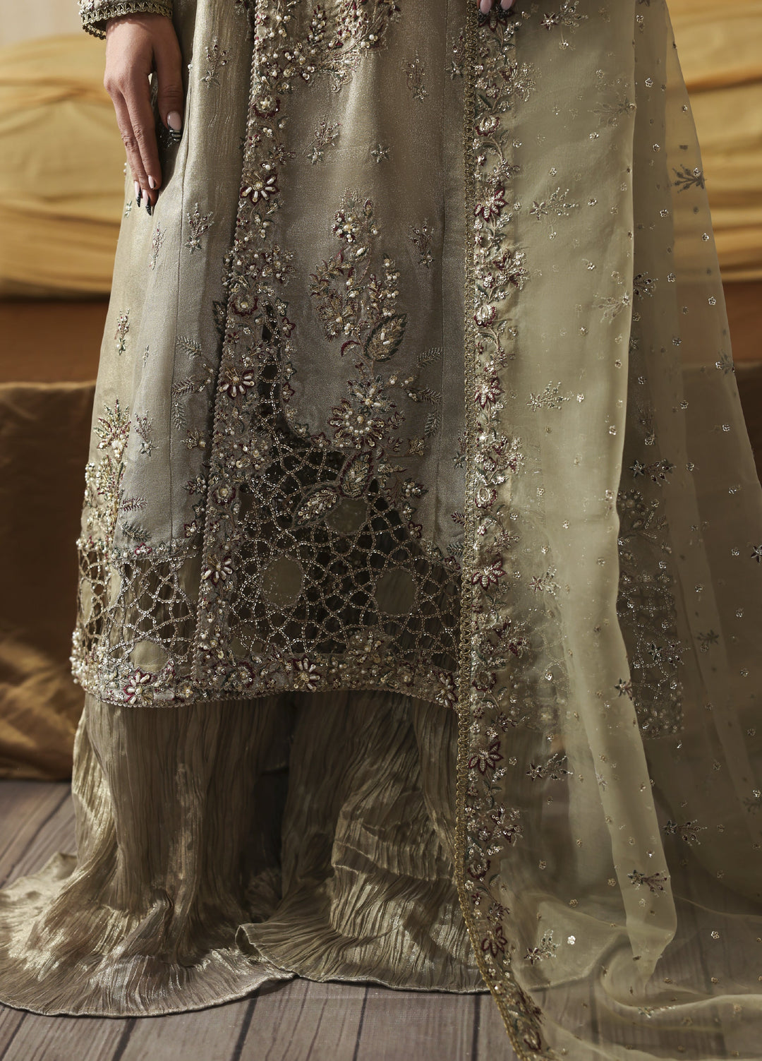 Jahanara by Zarposh Embroidered Zari Suits Unstitched 3 Piece ZP25JF Areezah - Festive Collection