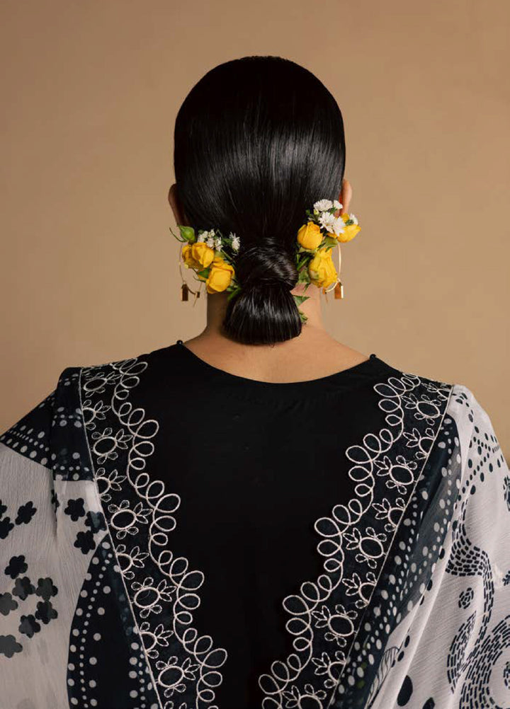 Koyal Monochrome by Nureh Unstitched Embroidered Lawn 3 Piece Suit NU26UKM NE-264 - Casual Collection