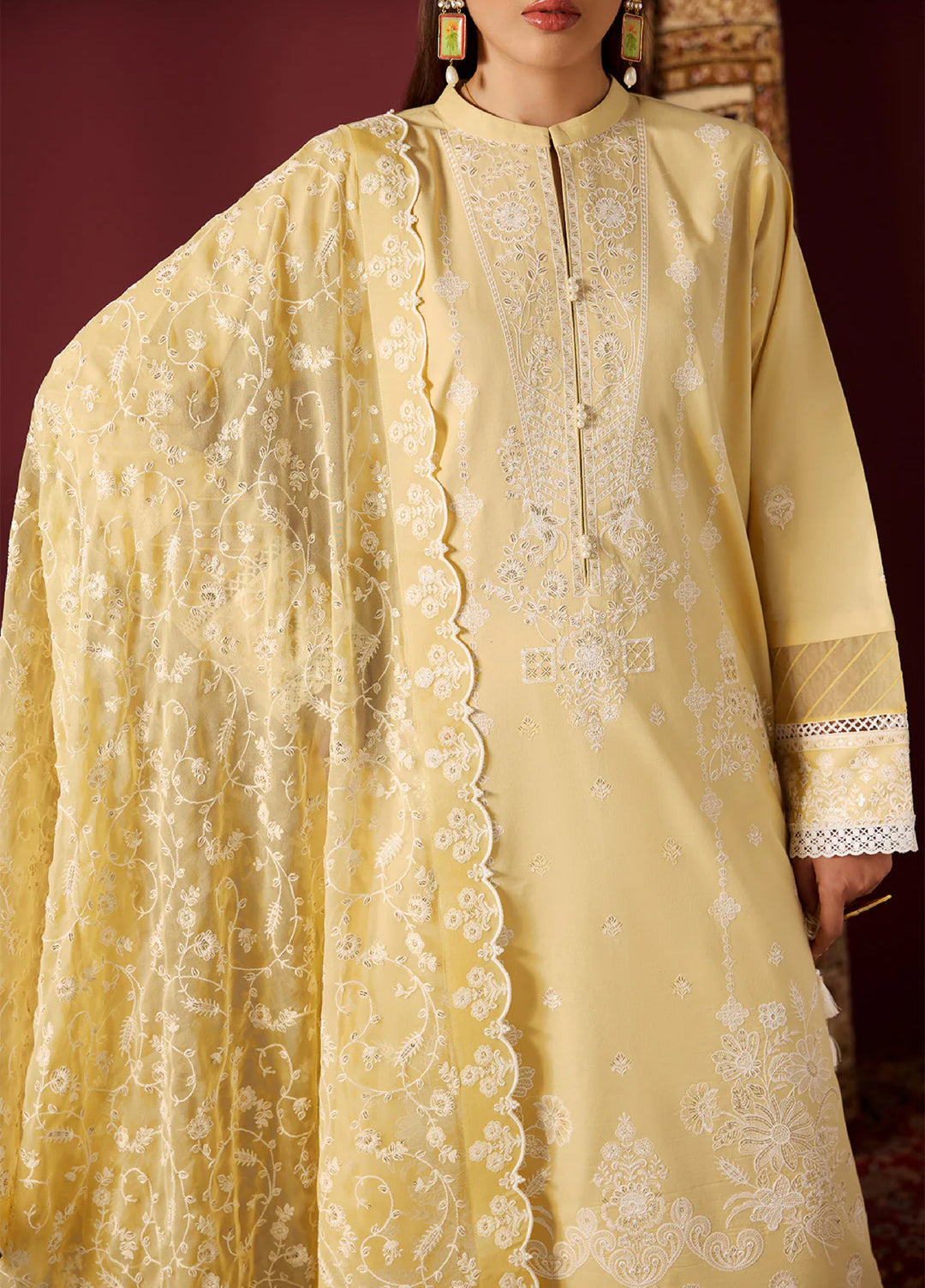 Alizeh Fashion Unstitched Embroidered Lawn 3 Piece Suit AF26ULE AF-EL-7061-MELLOW - Summer Collection