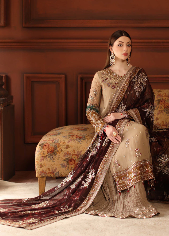 Alfaaz By Nureh Festive Unstitched Chiffon Embroidered 3 Piece Suits NU25AF NL-91 - Festive Collection