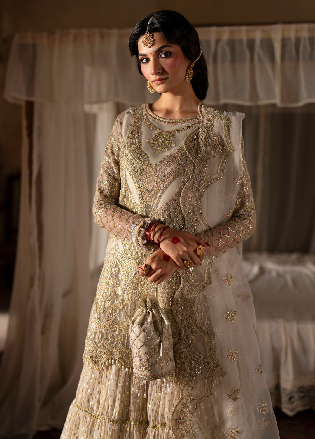 Dastan E Ishq by Ajr Festive Embroidered Unstitched Organza 3 Piece Suits AJR25DI D-2 Naghma - Formals Collection