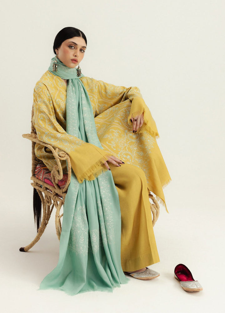 Zara Shahjahan Unstitched Winter Marina Embroidered Suits 3 Piece CZS25WC D1-Zarvaan - Winter Collection