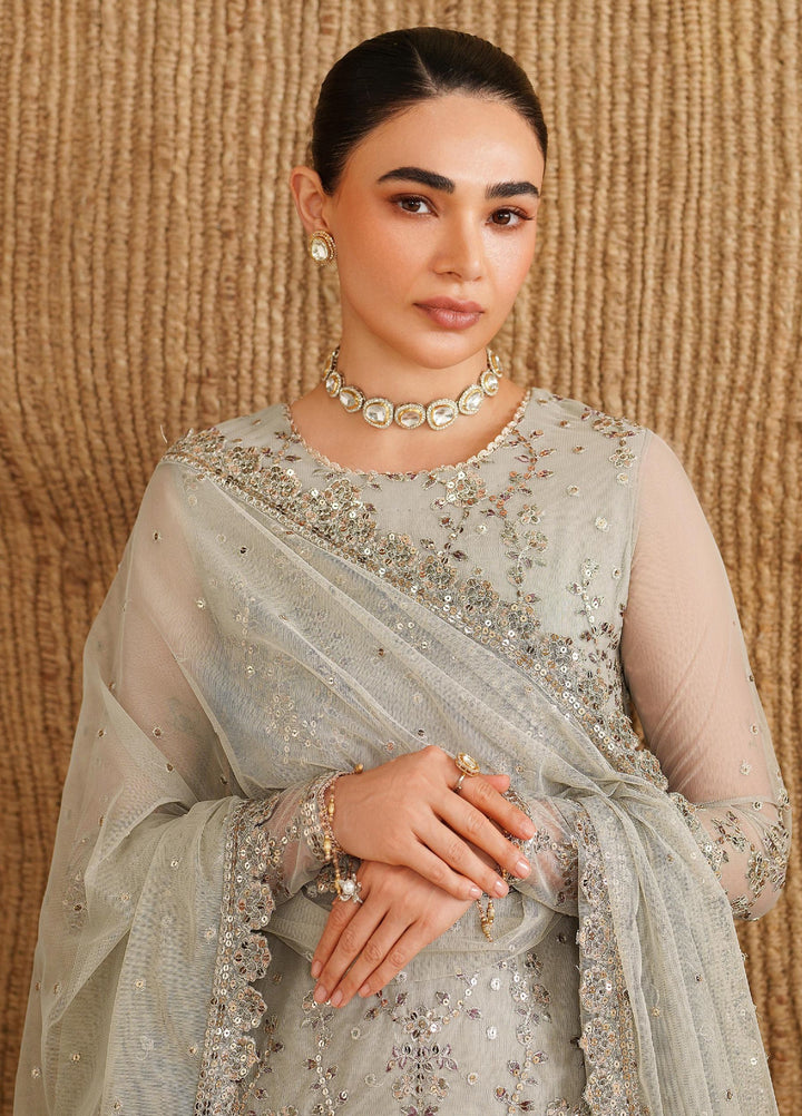 Roohi By Zarif Unstitched Formal Embroidered Net Suits 4 Piece ZR25UF RFE-06 Milaan - Formals Collection