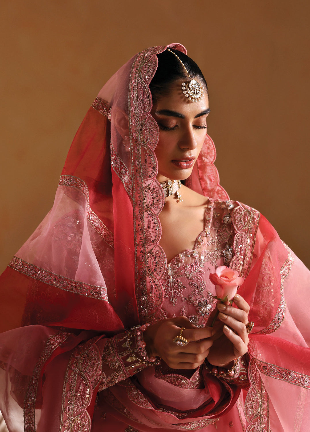 Gulaal Unstitched Embroidered Organza Suits 3 Piece GL25UW AREEMAN-WU-13 - Wedding Collection