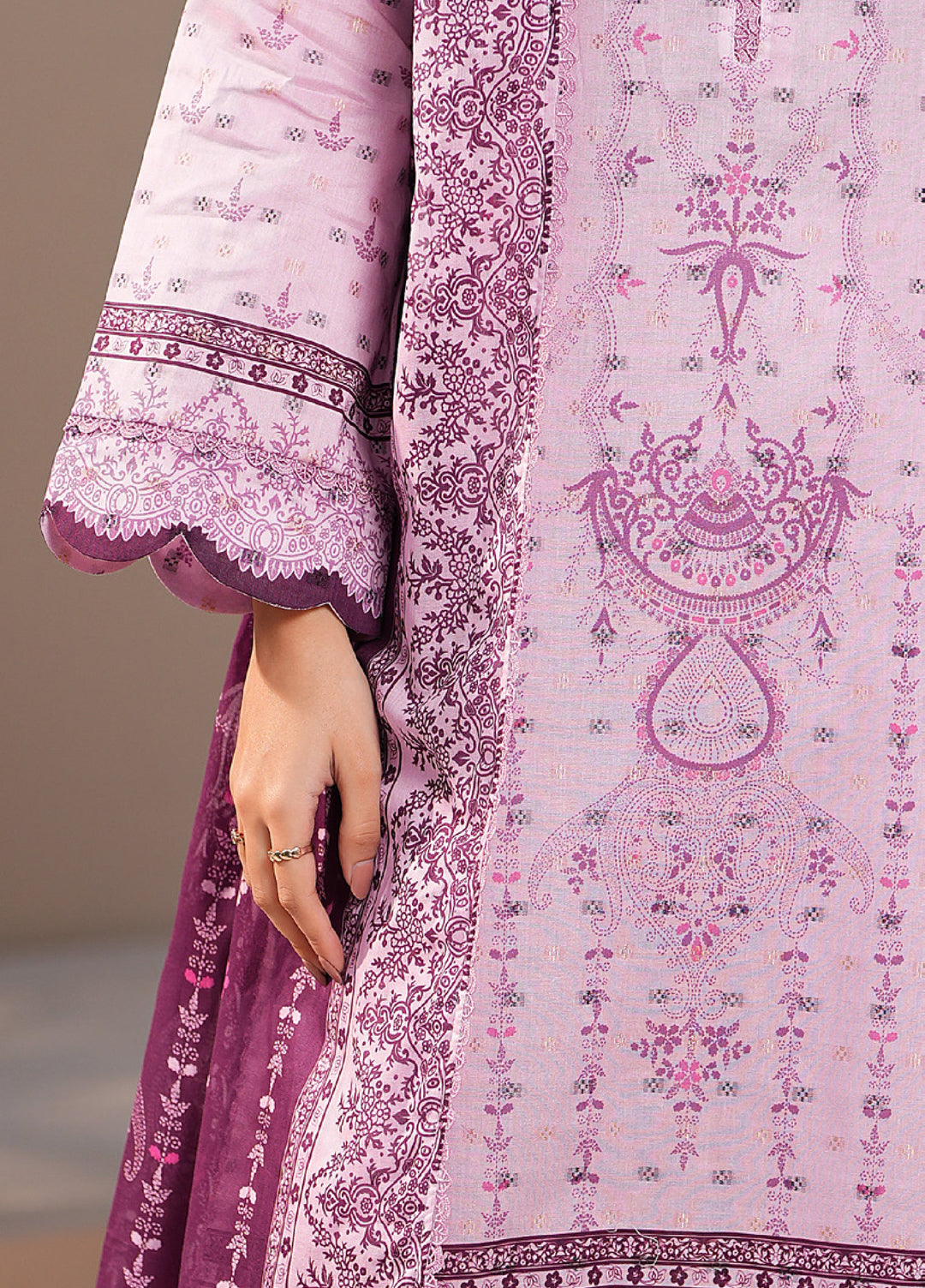 Regalia Textile Unstitched Printed Jacquard Lawn 3 Piece Suit RG26PUJL D-1 - Summer Collection