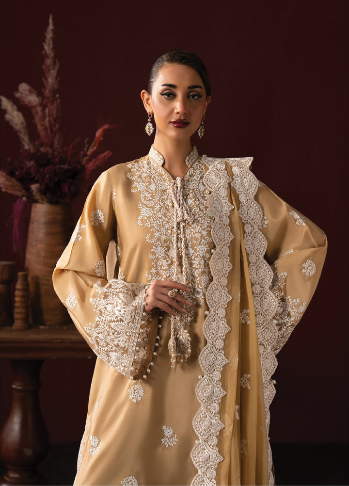 Lady by Aik Atelier Unstitched Tussar Silk Embroidered Suits 3 Piece AIK25L D-04 AIK25L - Festive Collection