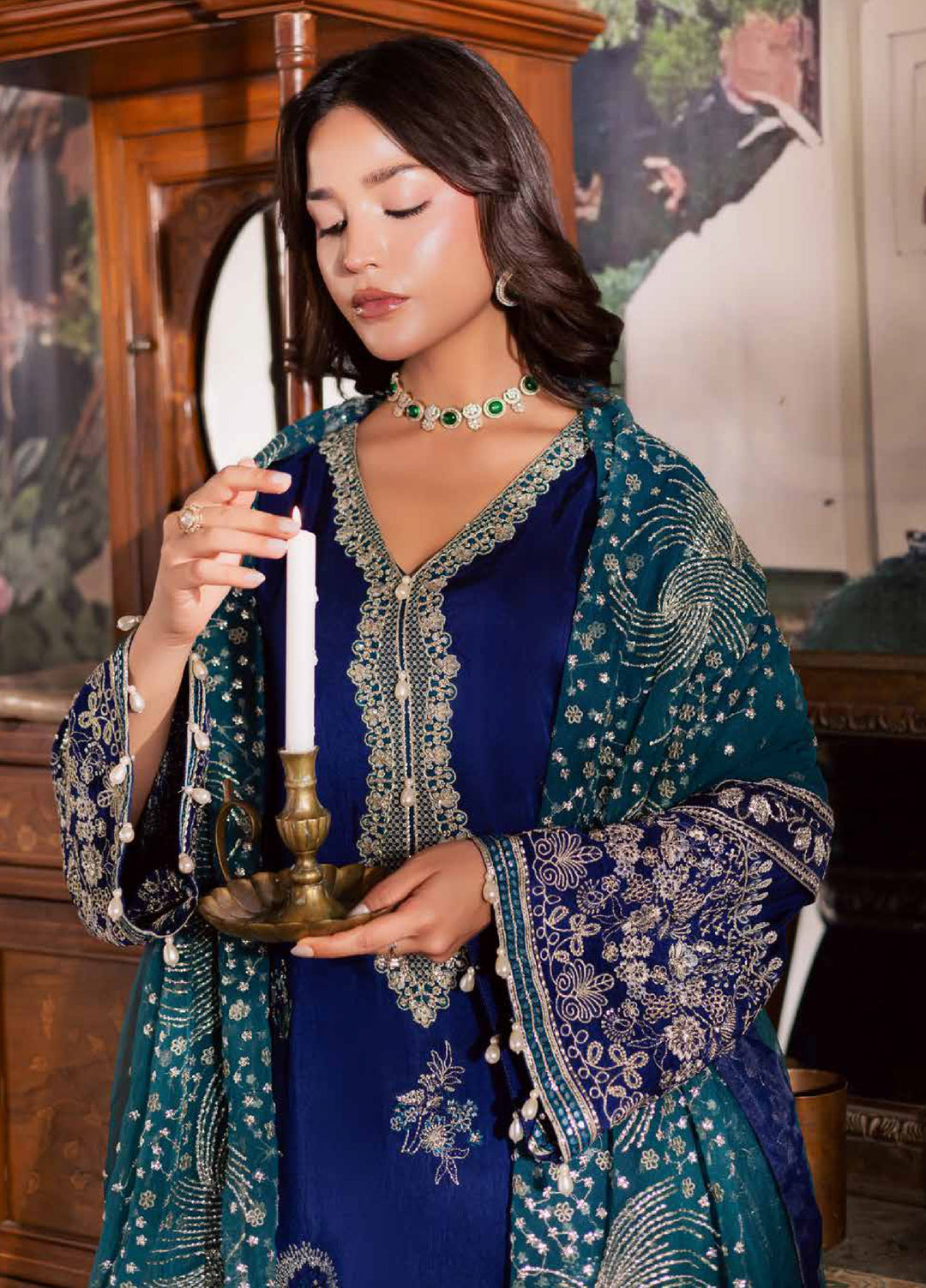 Nureh Nur Mahal The Silk Edit Unstitched Suits 3 Piece NU25NM NE-192 - Festive Collection