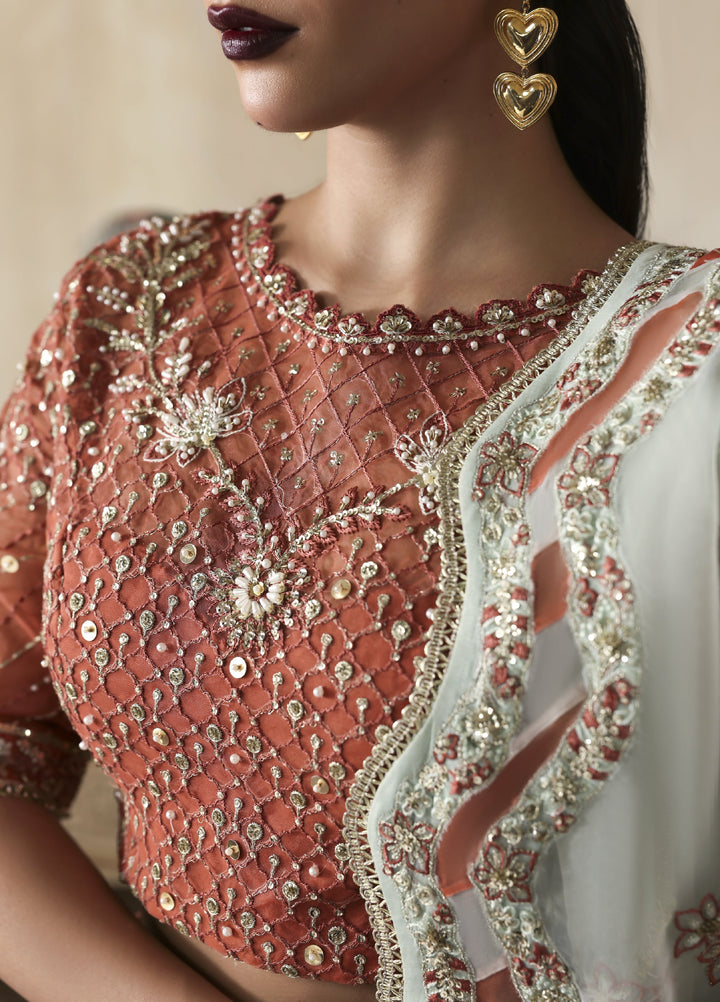 Jahanara by Zarposh Embroidered Organza Suits Unstitched 3 Piece ZP25JF Mahgul - Festive Collection