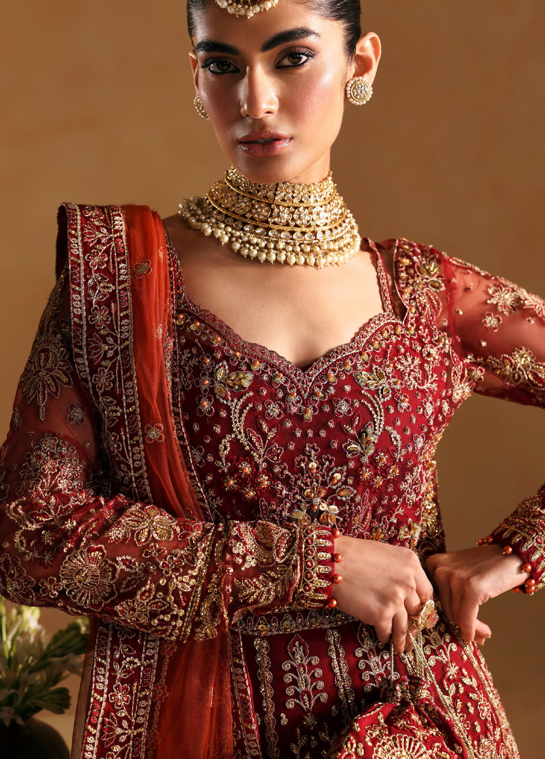 Gulaal Unstitched Embroidered Organza Suits 3 Piece GL25UW JAHARI-WU-10 - Wedding Collection