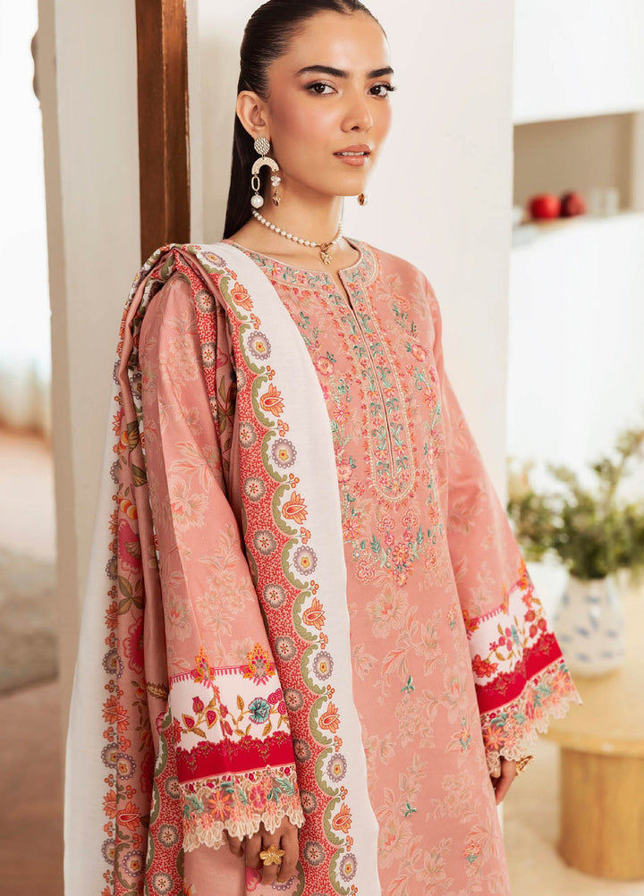 Nissa Floral Symphony by Rajbari Embroidered Marina Suits Unstitched 3 Piece RB25NM D-12 - Winter Collection