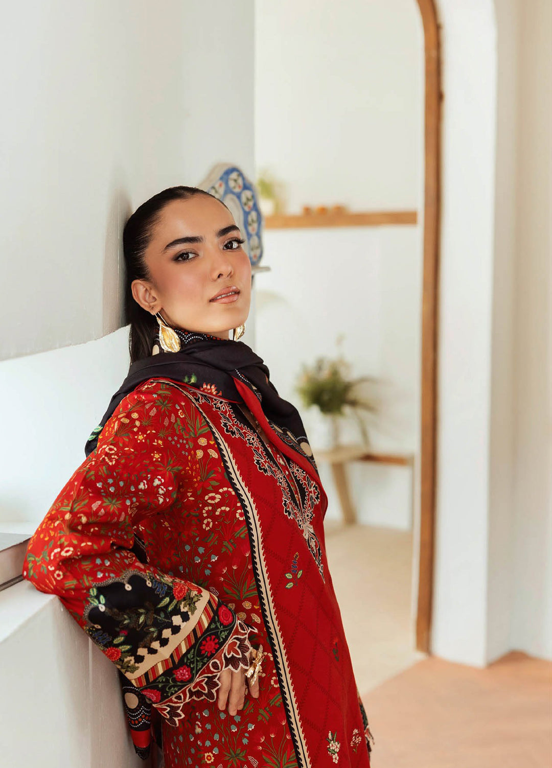 Nissa Floral Symphony by Rajbari Embroidered Marina Suits Unstitched 3 Piece RB25NM D-09 - Winter Collection