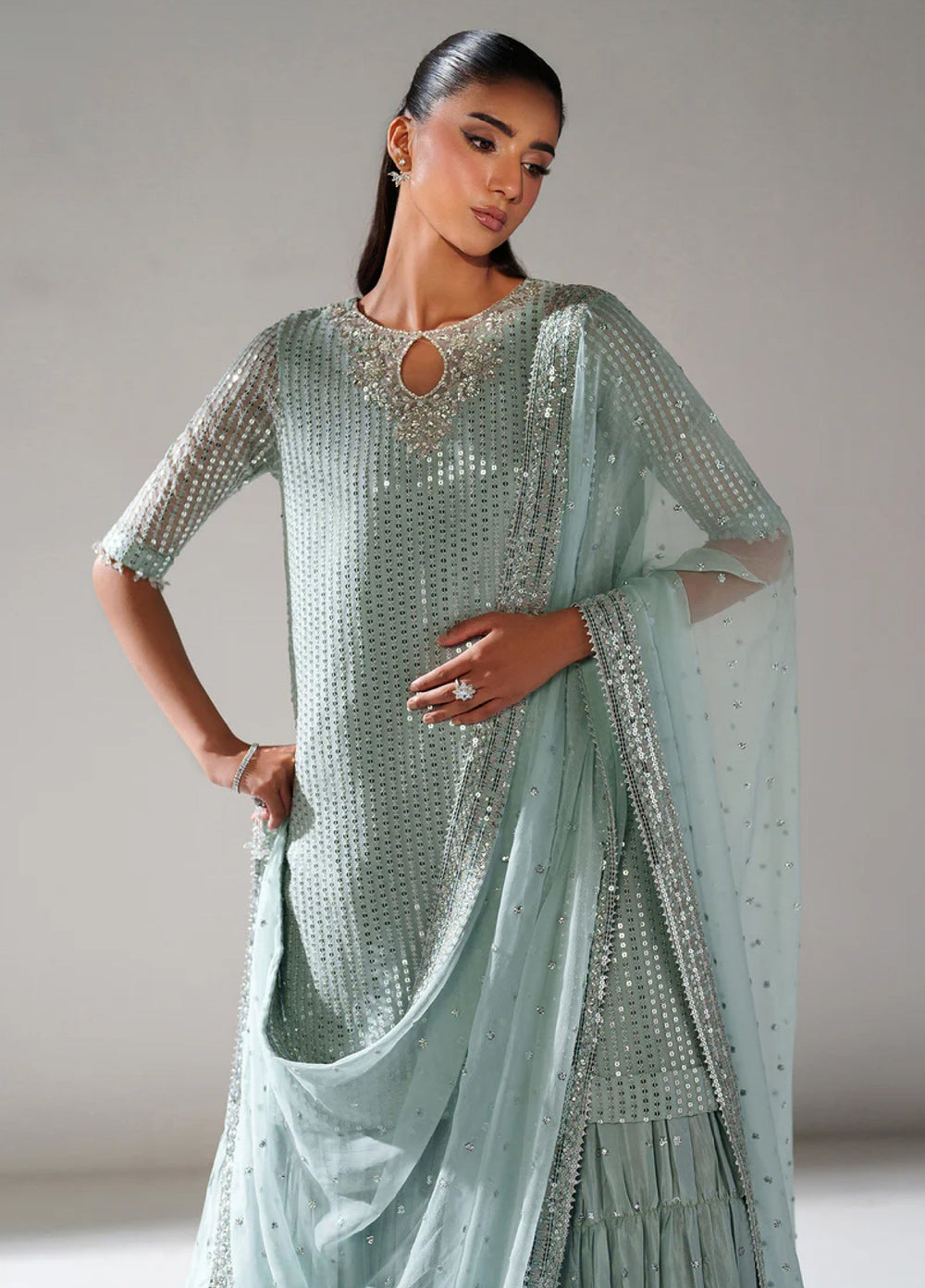 Chantelle by Baroque Unstitched Embroidered Chiffon 3 Piece Suit BQ26UCF UF-4389 - Festive Collection