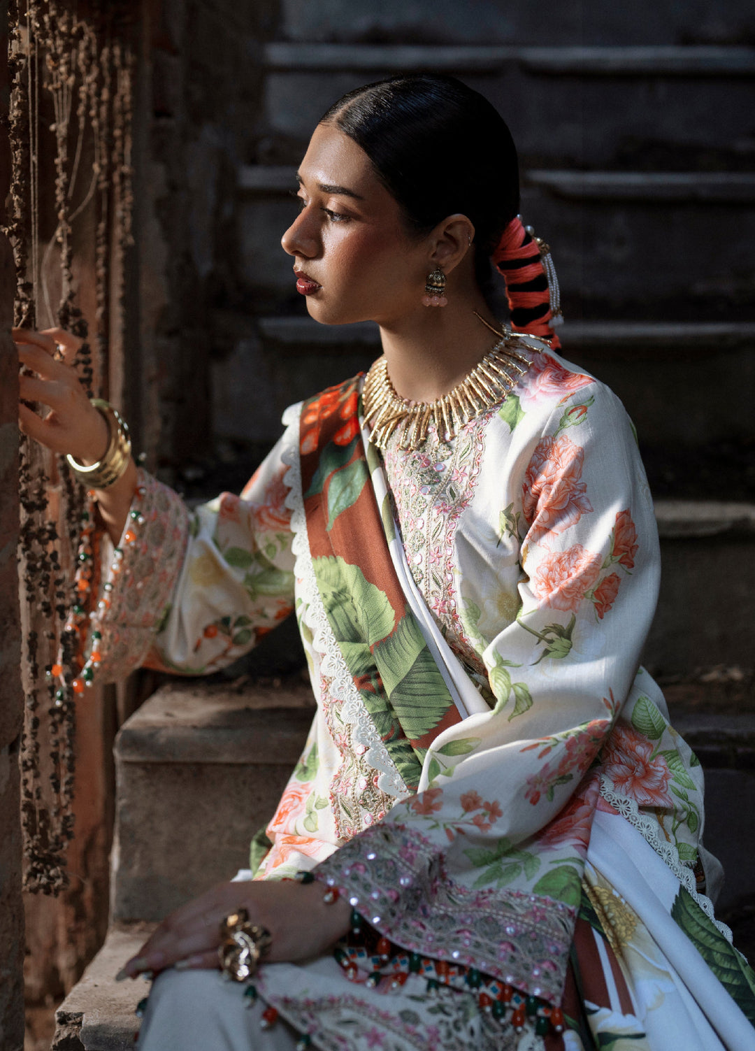 AJR Sard Shaam Embroidered Unstitched Khaddar Suits 3 Piece AJR25SS AJRW-03 ZAIB - Winter Collection