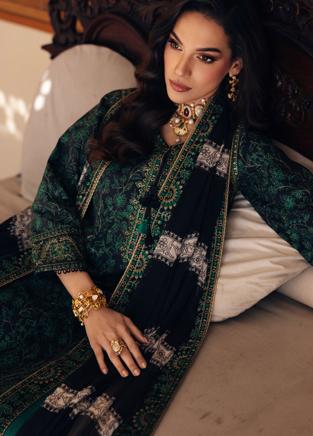 Charizma Unstitched Embroidered Luxury Lawn 3 Piece Suit CHR26ULL ED6-02 - Eid Collection
