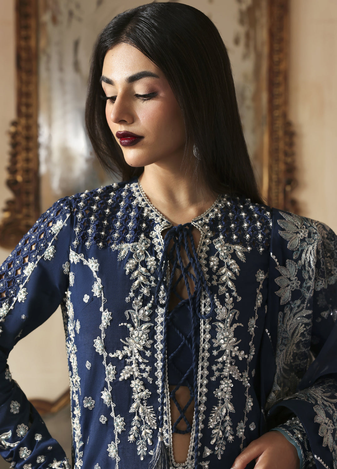 Jahanara by Zarposh Embroidered Raw Silk Suits Unstitched 3 Piece ZP25JF Inara - Festive Collection