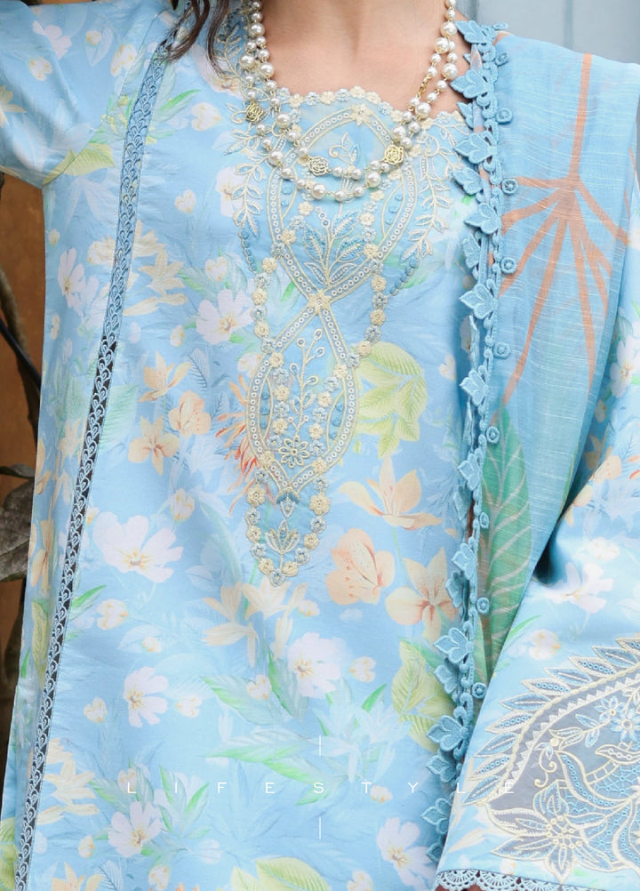 Rang Rasiya Lifestyle Lawn Unstitched Embroidered 3 Piece Suit RR25ULS GARDENIA - Summer Collection