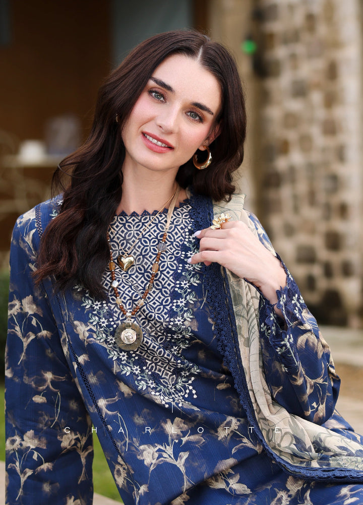 Rang Rasiya Lifestyle Lawn Unstitched Embroidered 3 Piece Suit RR25ULS CHARLOTTE - Summer Collection