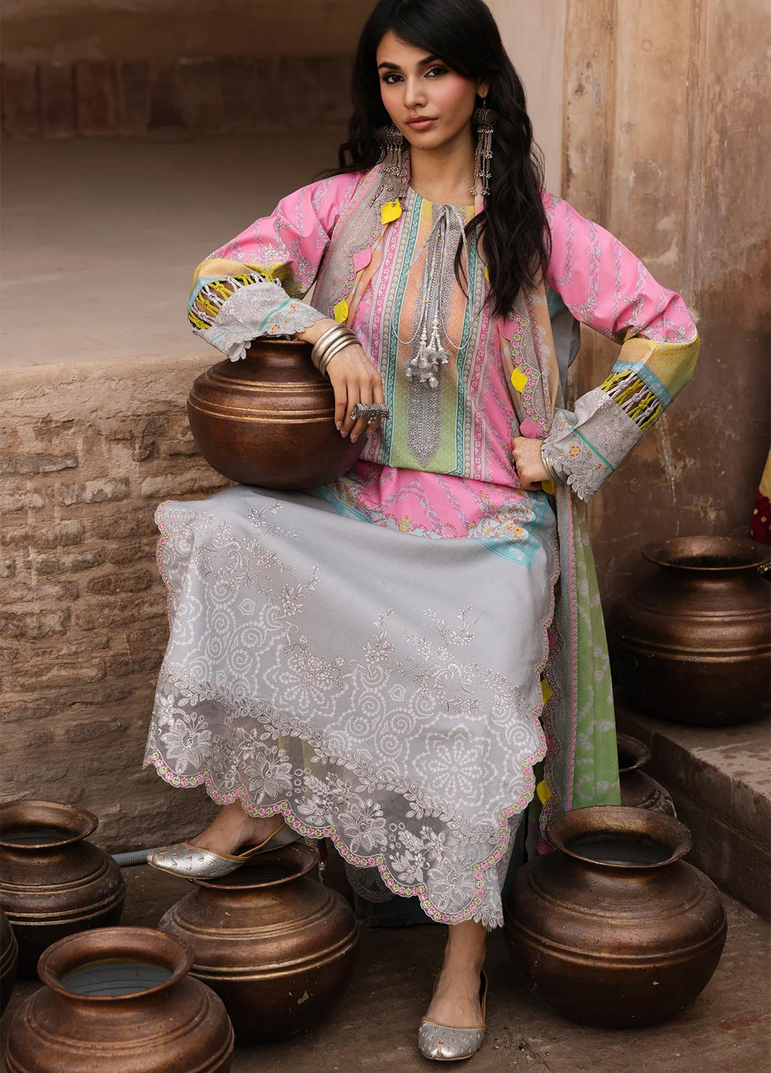 Chunri by Charizma Unstitched Embroidered Lawn 3 Piece Suit CHR26UCL CHN6-01 - Summer Collection