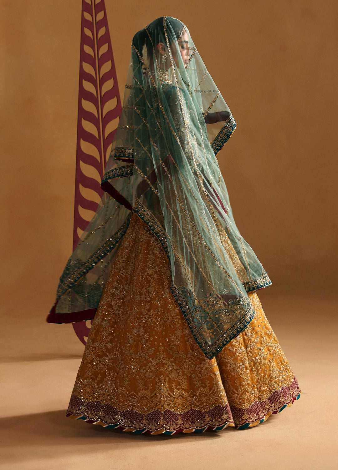 Gulaal Unstitched Embroidered Organza Suits 3 Piece GL25UW ZOIA-WU-09 - Wedding Collection