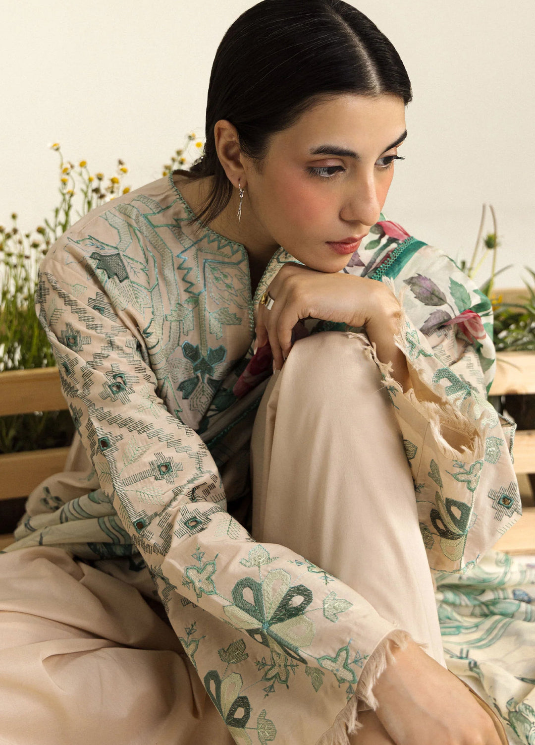 Coco by Zara Shahjahan Unstitched Embroidered Lawn 3 Piece Suit CZS26UCLP SOREN-9B - Eid Collection