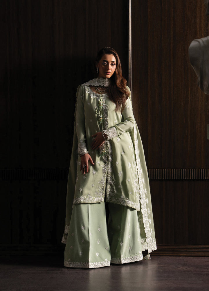 Lady by Aik Atelier Unstitched Tussar Silk Embroidered Suits 3 Piece AIK25L D-03 AIK25L - Festive Collection