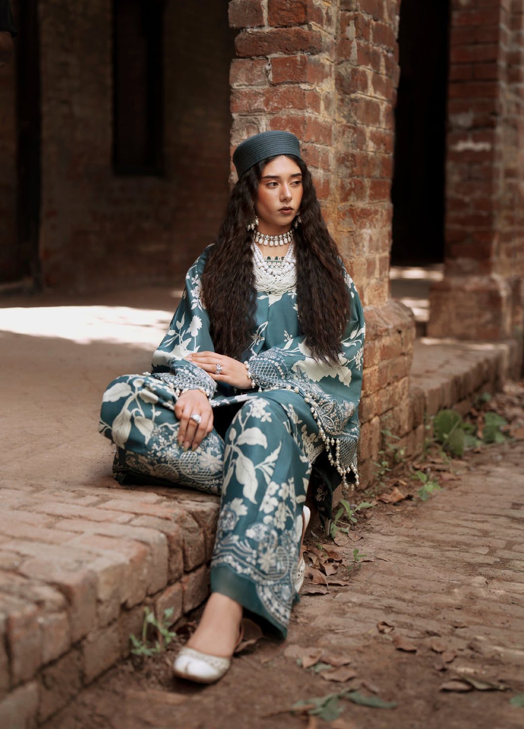 AJR Sard Shaam Embroidered Unstitched Linen Suits 3 Piece AJR25SS AJRW-09 KAYA - Winter Collection