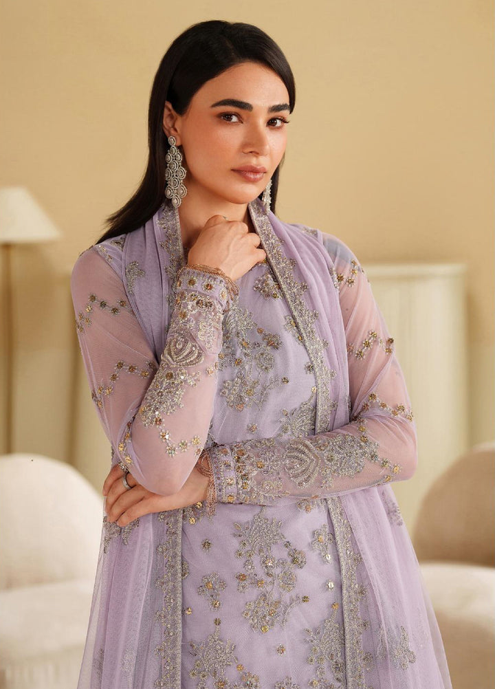 Roohi By Zarif Unstitched Formal Embroidered Net Suits 4 Piece ZR25UF RFE-04 Sirha - Formals Collection