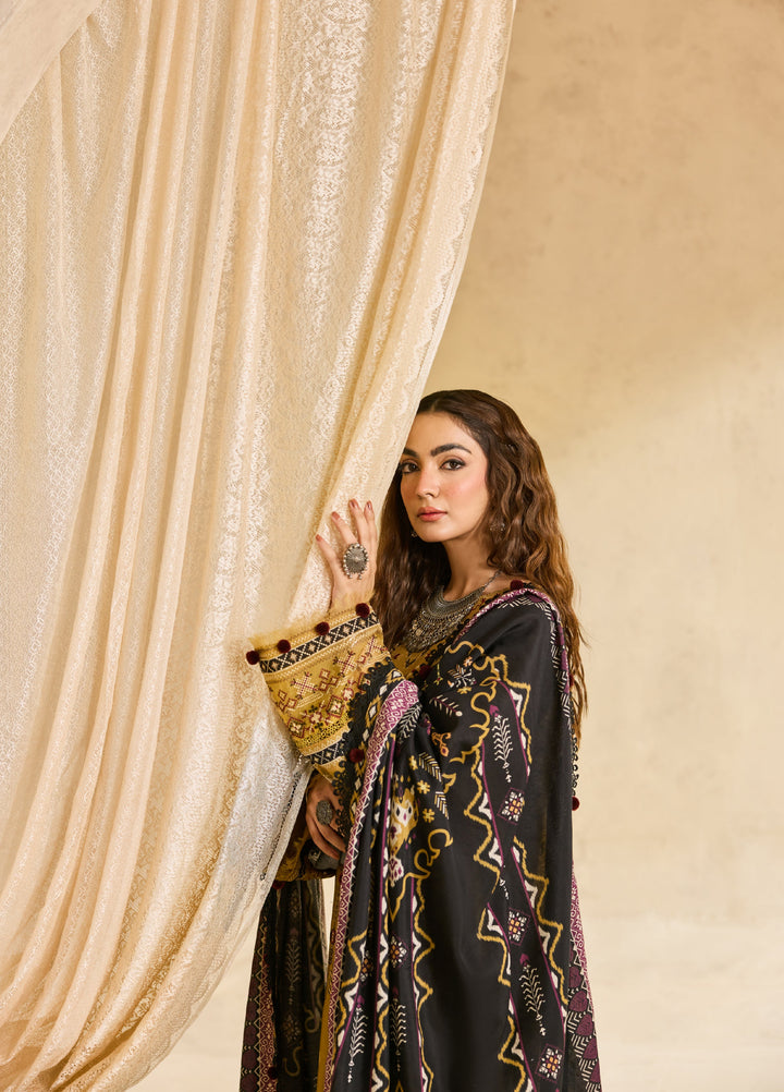 Zync by Florent One Nation Unstitched Khaddar Embroidered Suits 3 Piece FL25ON FL-5A - Winter Collection