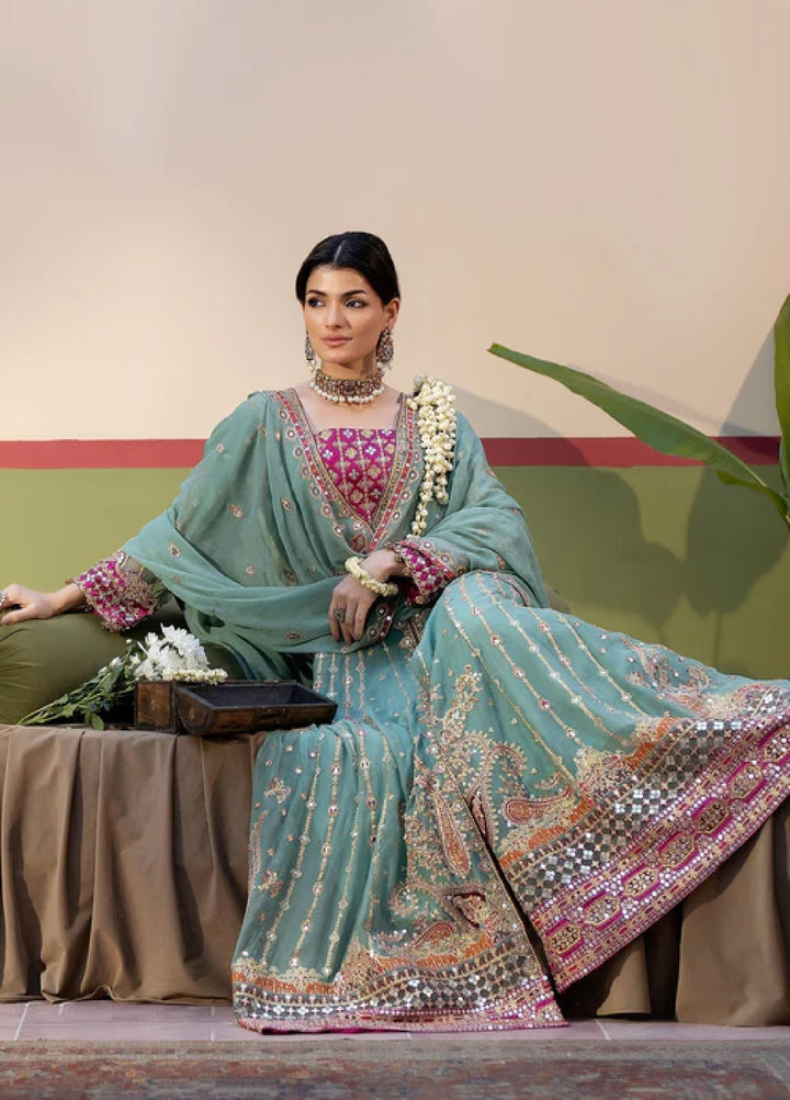 Sahellian by Meerak Women Pret Luxury Chiffon 4 Piece Bannu - Formals Collection