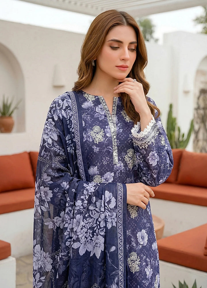 Komal by Lakhany Unstitched Embroidered Lawn 3 Piece Suit LSM26ULK LG-SG-0121 - Summer Collection