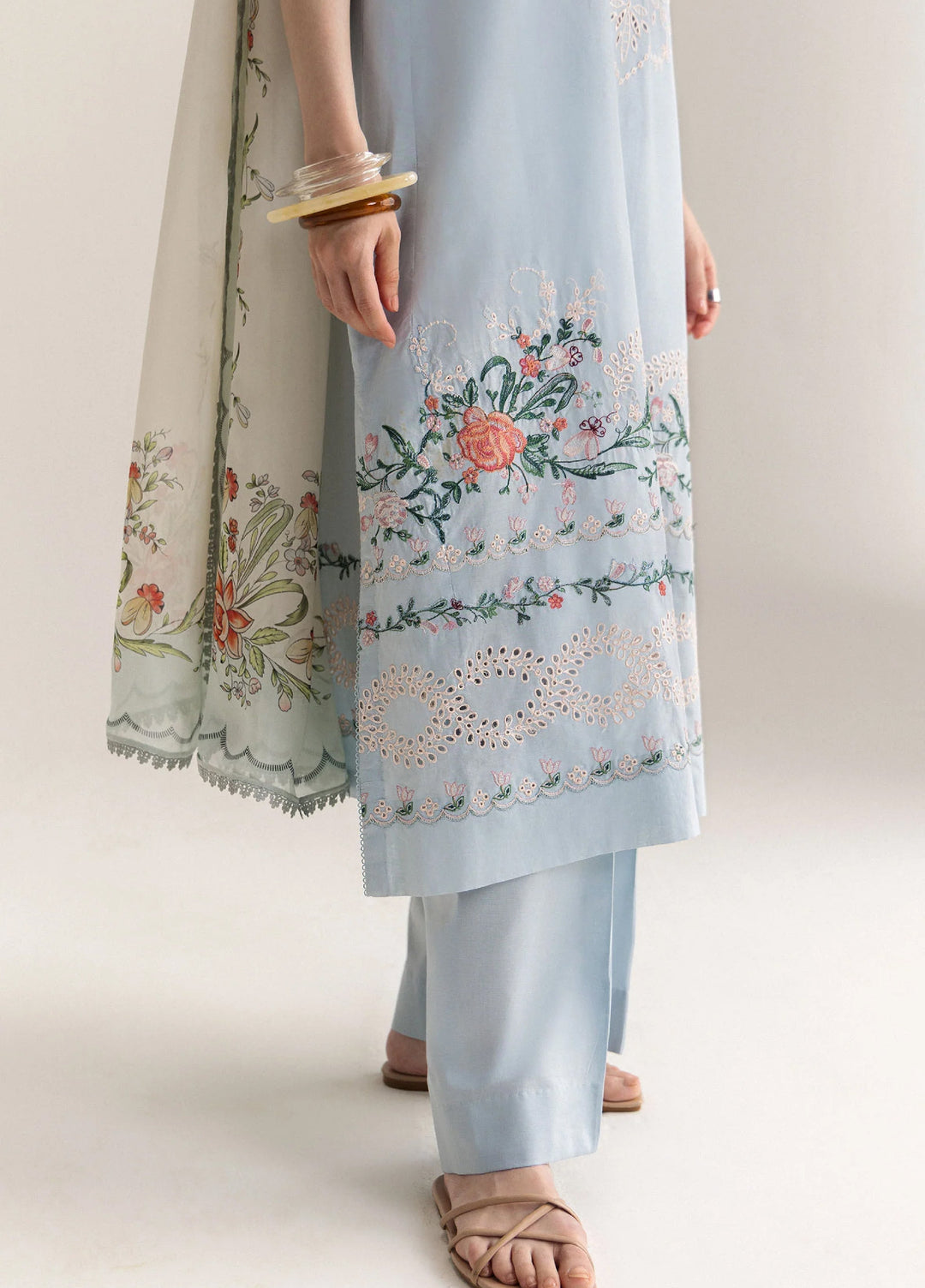 Coco by Zara Shahjahan Unstitched Embroidered Lawn 3 Piece Suit CZS26UCLP KIAN-8B - Eid Collection