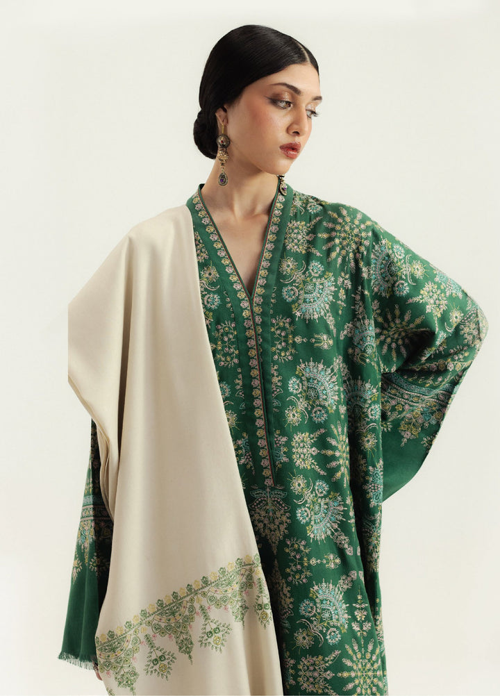 Zara Shahjahan Unstitched Winter Marina Embroidered Suits 3 Piece CZS25WC D8-Ruhaab - Winter Collection