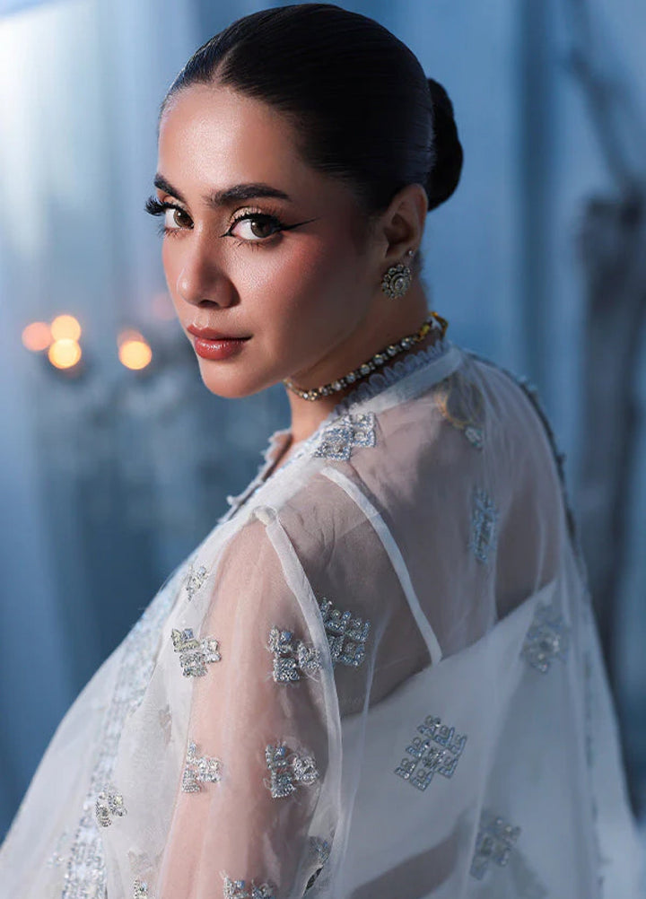 Zynoria by Saffron Unstitched Organza Embroidered Suits 3 Piece SFR25Z Opal - Festive Collection