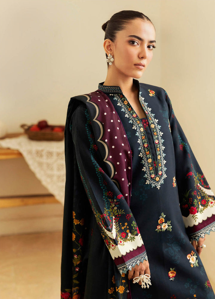 Nissa Floral Symphony by Rajbari Embroidered Marina Suits Unstitched 3 Piece RB25NM D-02 - Winter Collection