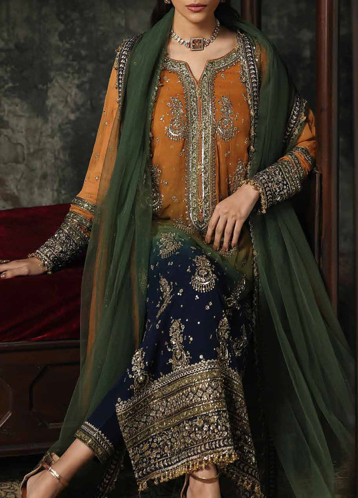 Aura by Charizma Unstitched Chiffon Embroidered Suits 3 Piece CRZ25UA CA26-02 - Festive Collection