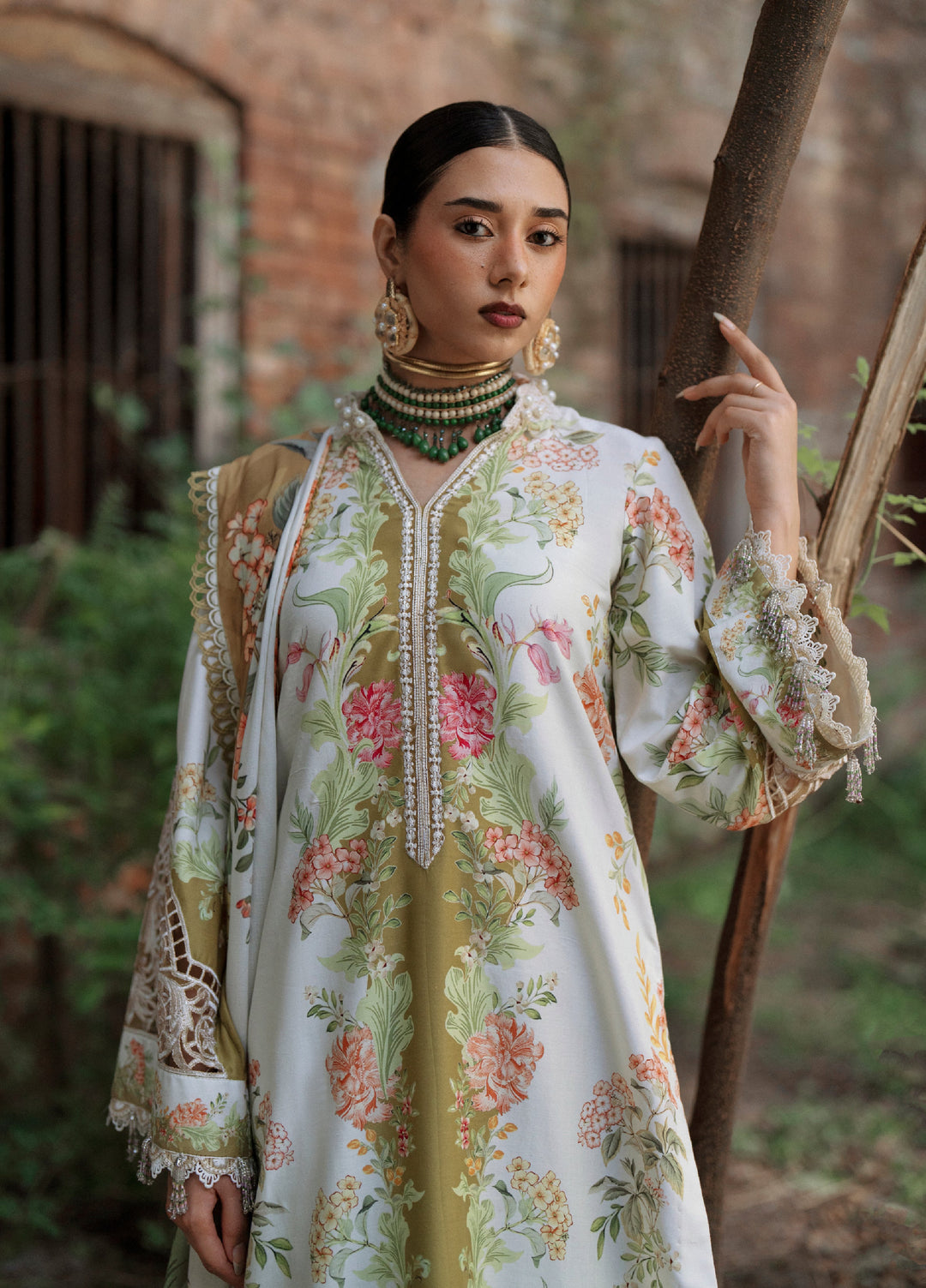 AJR Sard Shaam Embroidered Unstitched Linen Suits 3 Piece AJR25SS AJRW-08 GULRUKH - Winter Collection