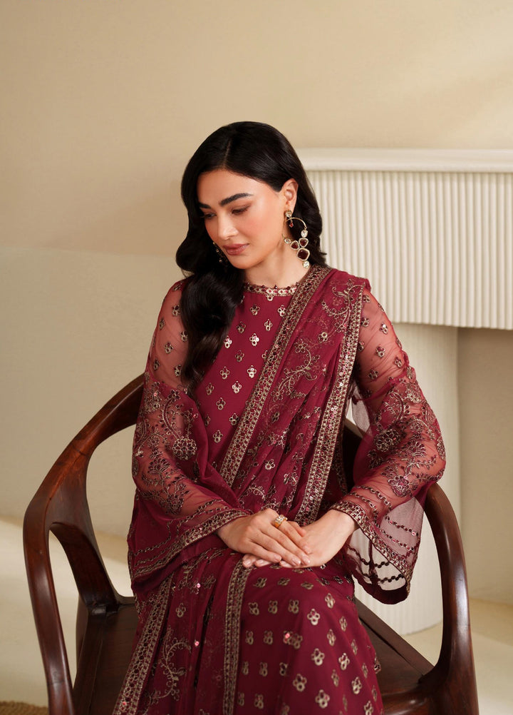 Roohi By Zarif Unstitched Formal Embroidered Net Suits 4 Piece ZR25UF RFE-03 Afrah - Formals Collection