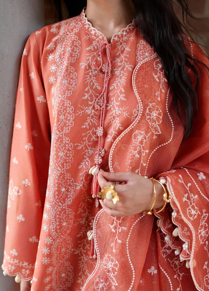 Cross Stitch Unstitched Embroidered Lawn 3 Piece Suit CS26ULE Amber Mist - Eid Collection