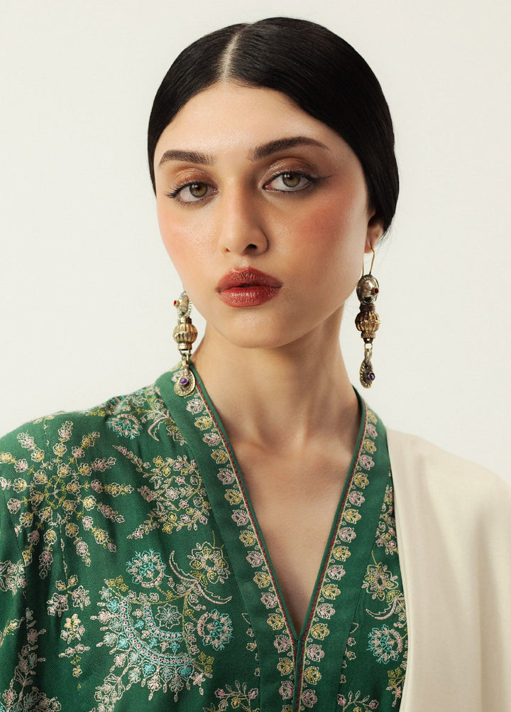 Zara Shahjahan Unstitched Winter Marina Embroidered Suits 3 Piece CZS25WC D8-Ruhaab - Winter Collection