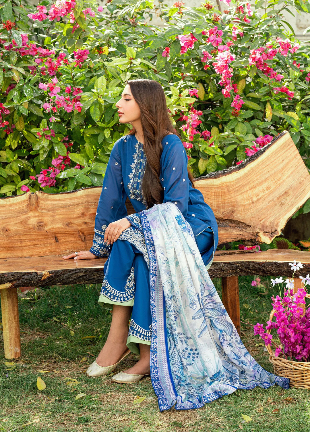 Lamhay by Dhanak Pret Swiss Voile 3 Piece DHN26PSV DC-2580 - Summer Collection