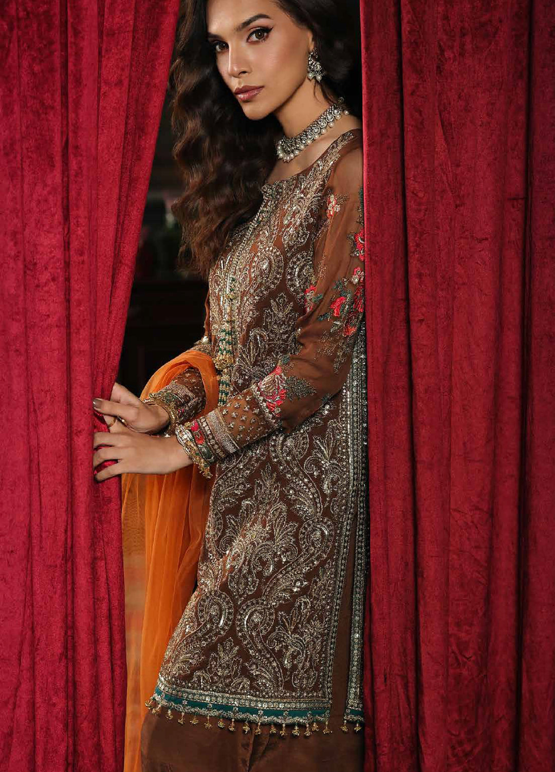 Aura by Charizma Unstitched Chiffon Embroidered Suits 3 Piece CRZ25UA CA26-07 - Festive Collection