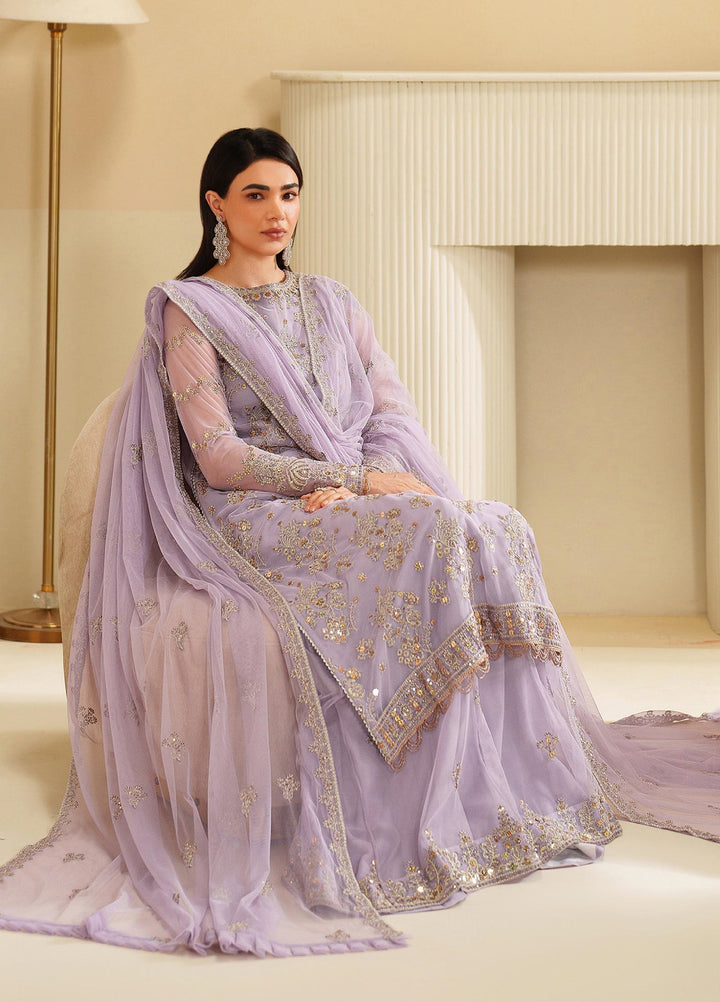 Roohi By Zarif Unstitched Formal Embroidered Net Suits 4 Piece ZR25UF RFE-04 Sirha - Formals Collection