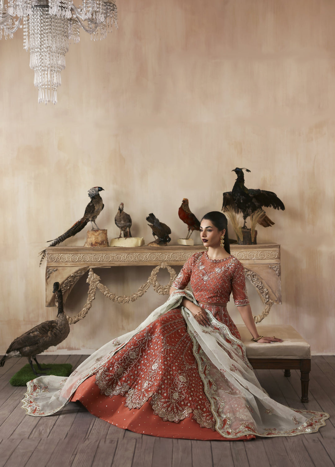 Jahanara by Zarposh Embroidered Organza Suits Unstitched 3 Piece ZP25JF Mahgul - Festive Collection