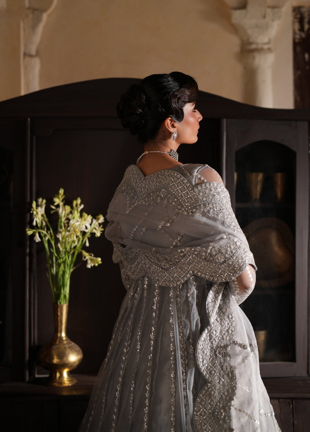 Dastan E Ishq by Ajr Festive Embroidered Unstitched Net 3 Piece Suits AJR25DI D-8 Mehar - Formals Collection