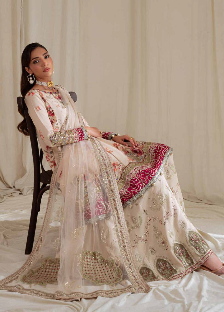 Omara By Nureh Unstitched Embroidered Raw Silk 3 Piece Suit NU26OUF NEL- 93 - Festive Collection