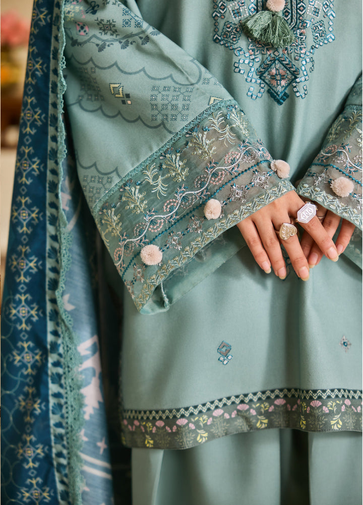 Zync by Florent One Nation Unstitched Khaddar Embroidered Suits 3 Piece FL25ON FL-3B - Winter Collection