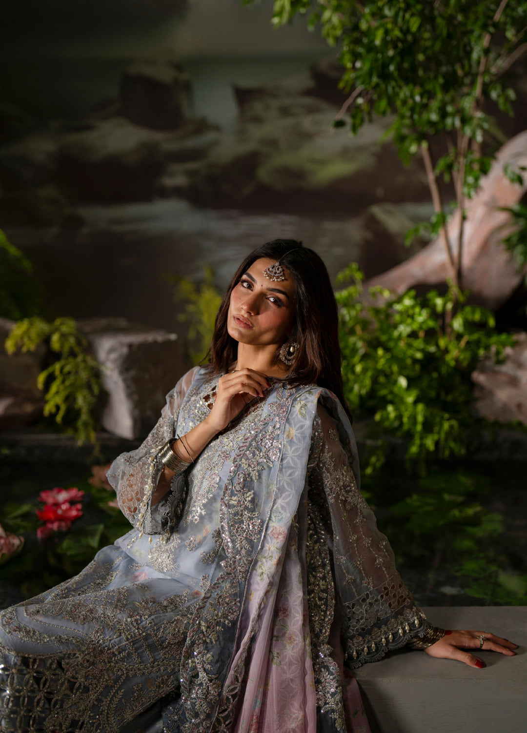Dastan E Ishq by Ajr Festive Embroidered Unstitched Net 3 Piece Suits AJR25DI D-6 Mahjabeen - Formals Collection